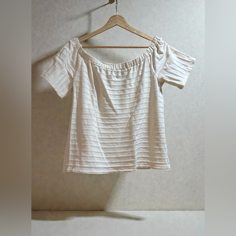 Madewell - Cream Off-Shoulder Blouse - L